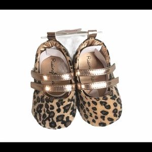 NWT RISING STAR GIRLS MONTHS Gold LEOPARD BALLET